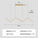 Luminária Pendente Raio LED Minimalista Premium 3 Cores