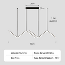 Luminária Pendente Raio LED Minimalista Premium 3 Cores