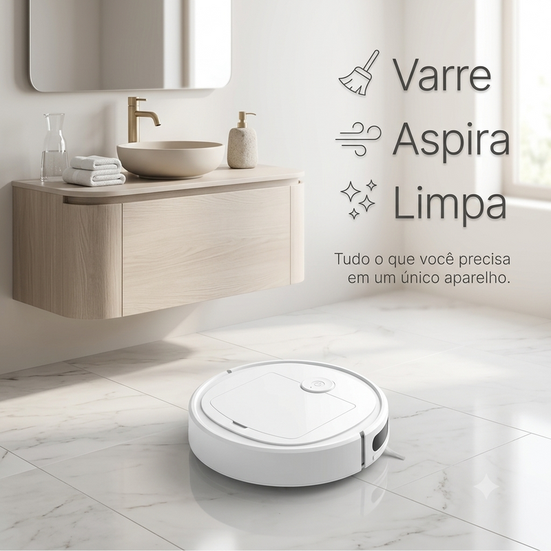 Robô Mini Aspirador De Pó Inteligente Sem Fio E Recarregável