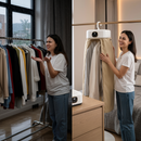 Mini Secadora de Roupas Portátil Secagem Rápida - com Cortina