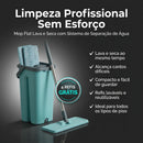 Esfregão Mop Lava e Seca Flat Pro™ com Balde e 4 Refis Grátis