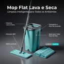 Esfregão Mop Lava e Seca Flat Pro™ com Balde e 4 Refis Grátis