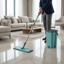 Esfregão Mop Lava e Seca Flat Pro™ com Balde e 4 Refis Grátis
