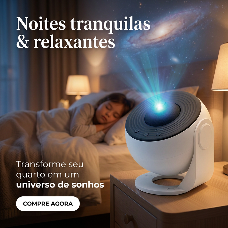 Projetor Astral Galaxy™ | Transforme Seu Quarto em Um Universo Particular
