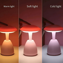 Luminária de Mesa Cogumelo LED – Toque Mágico com 3 Tons de Luz