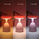 Luminária de Mesa Cogumelo LED – Toque Mágico com 3 Tons de Luz